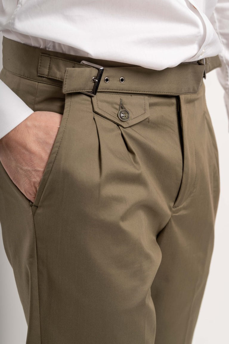 Pantalone Gurka con cinturini - Fango