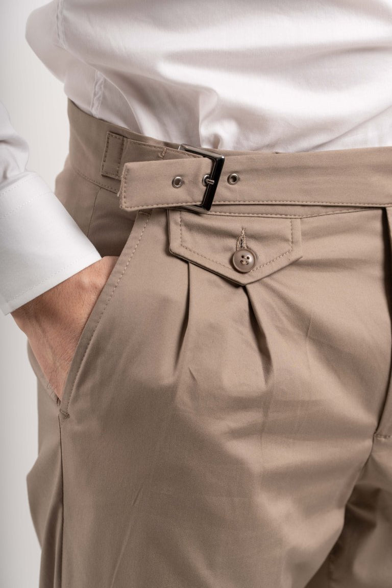 Pantalone Gurka con cinturini -  Beige