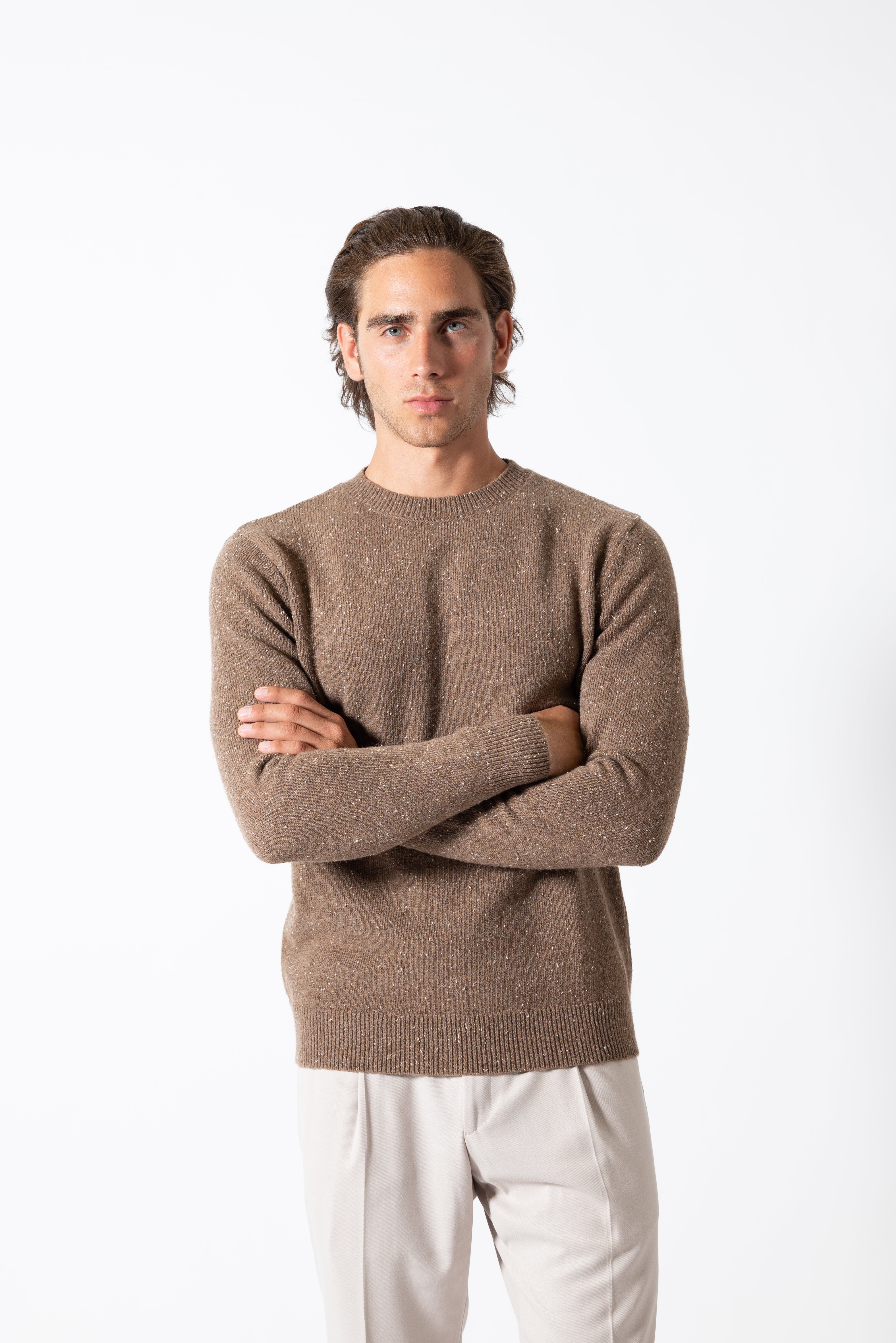 Maglione Marrone Melange – Karl Mommoo