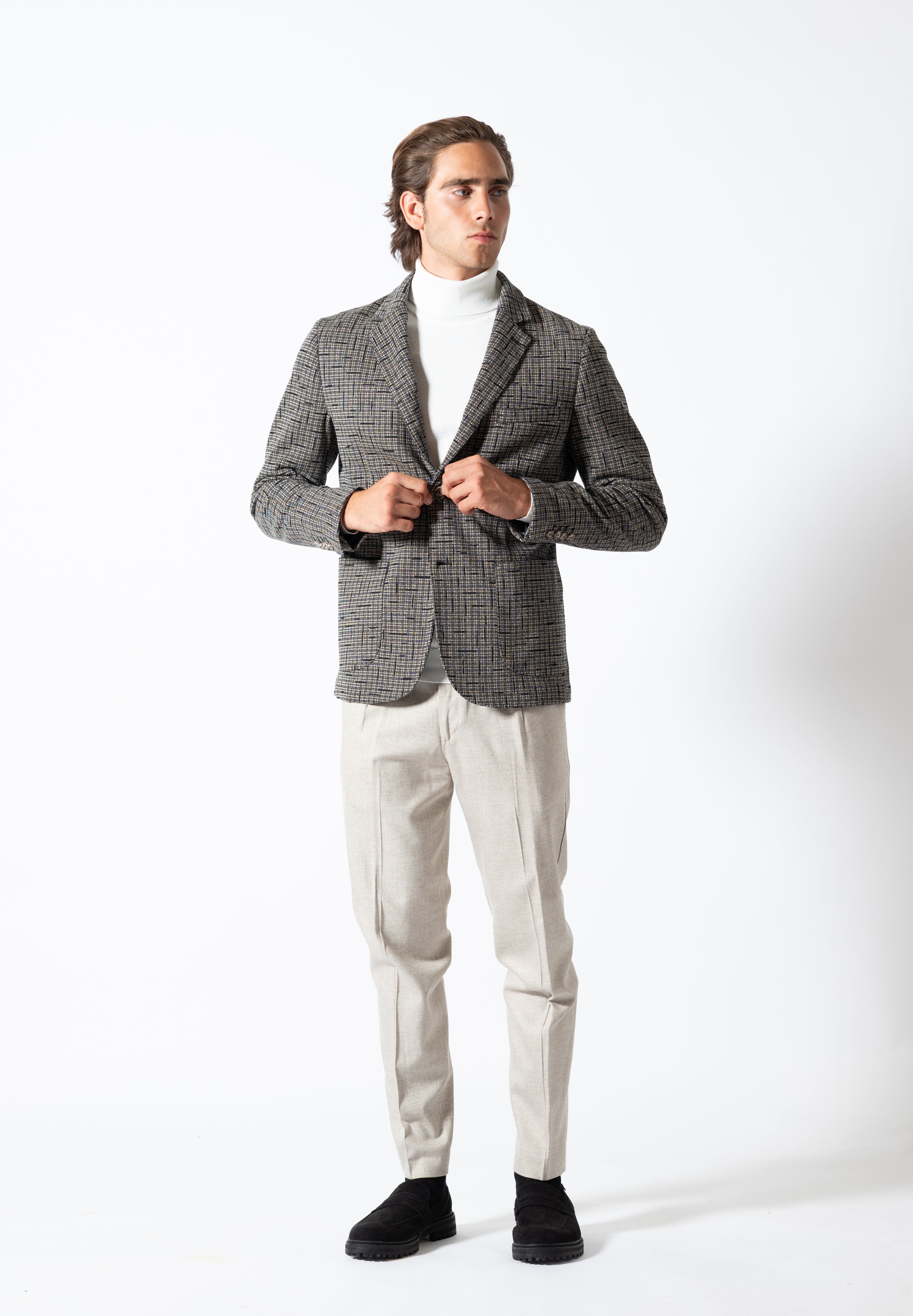 Giacca Jacquard Punto Milano – Karl Mommoo