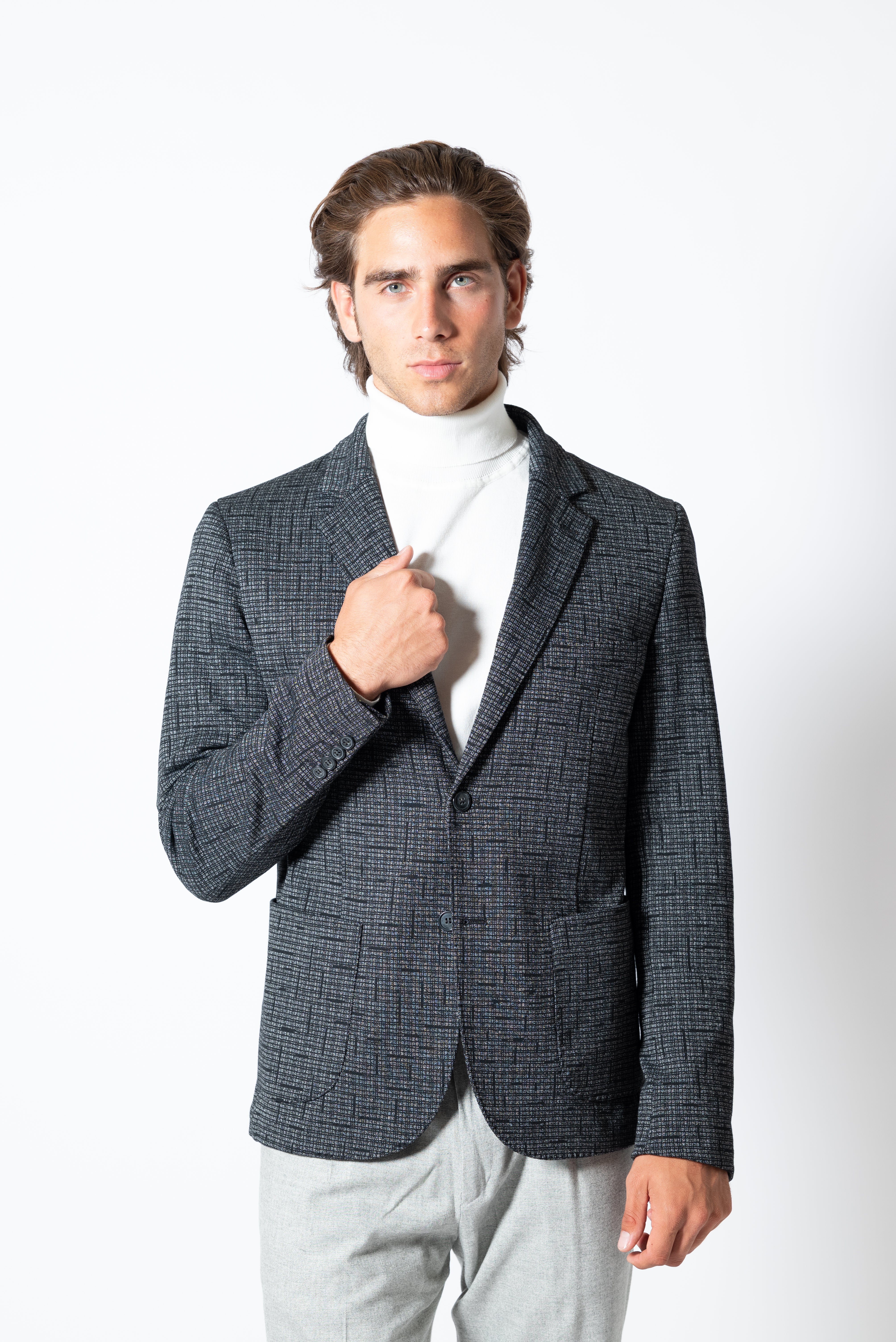 Giacca Jacquard Punto Milano – Karl Mommoo