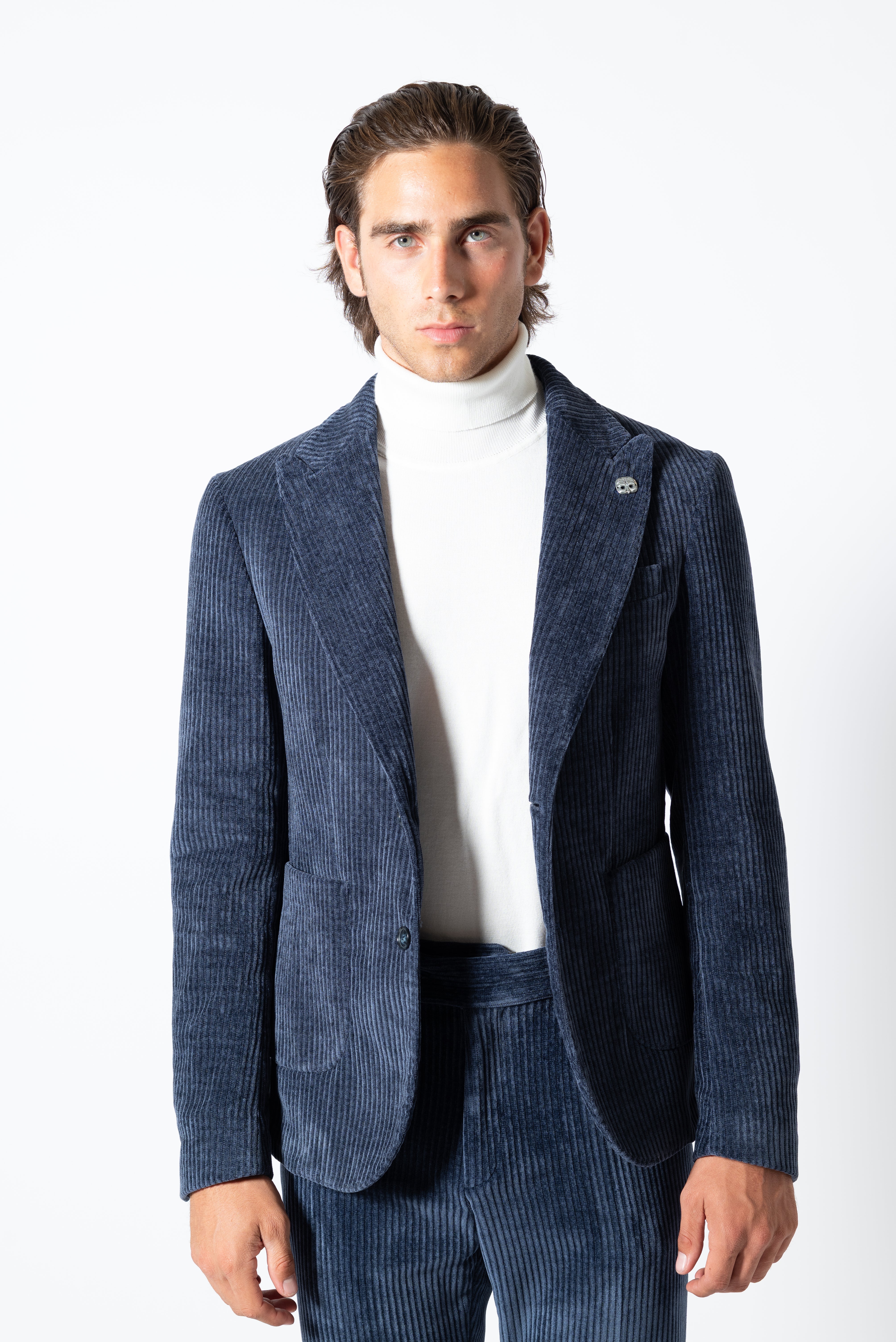 Abito in velluto BLU – Karl Mommoo