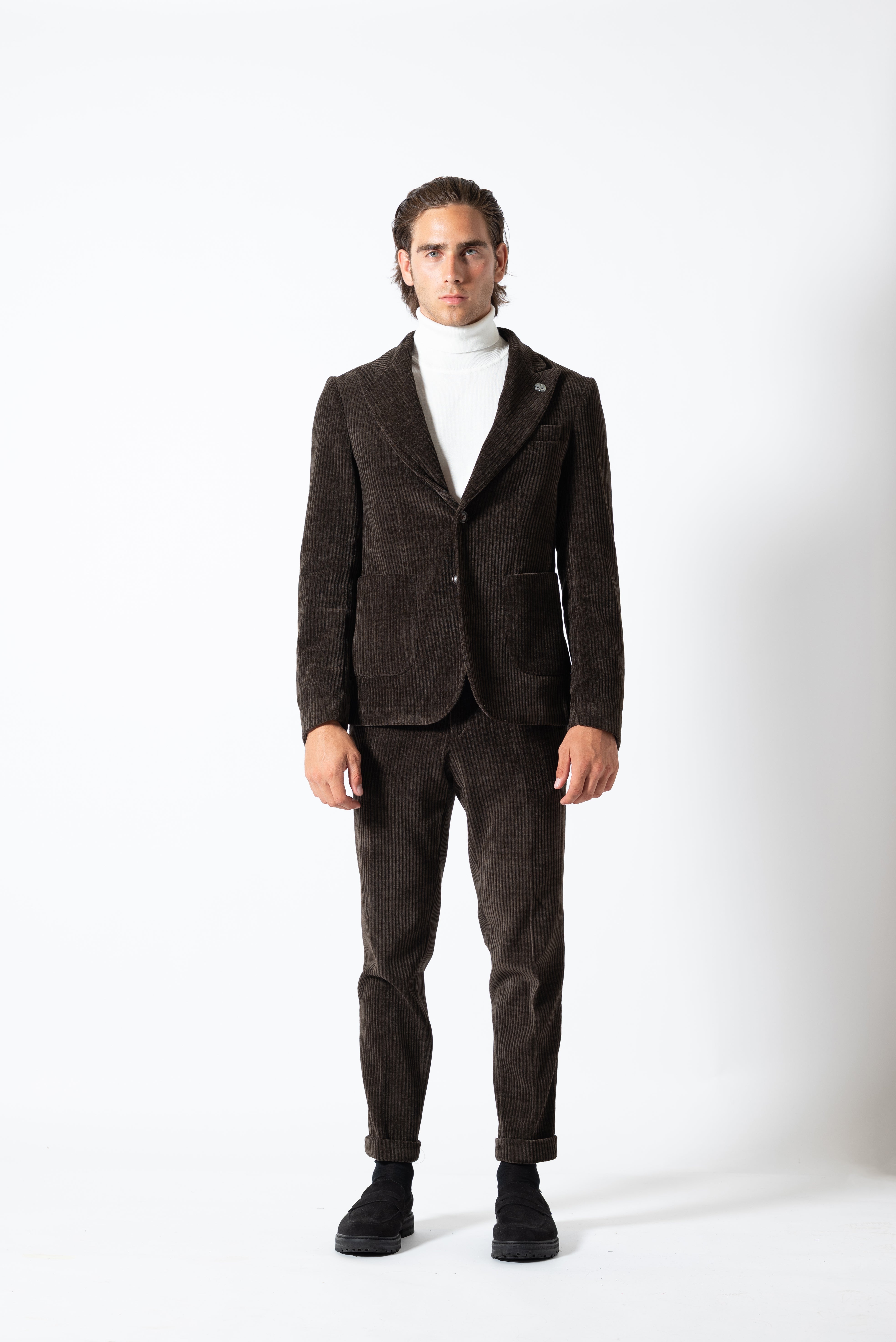 Abito in velluto MARRONE – Karl Mommoo