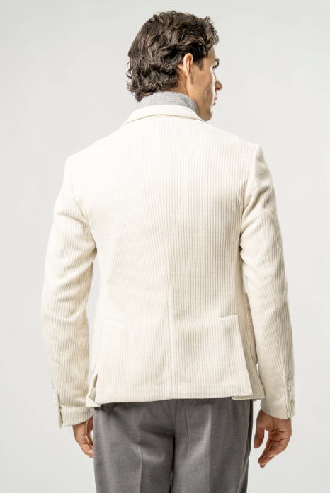 Giacca in Velluto Uomo – Panna