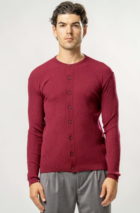 Maglia Uomo con Bottoni – rosso