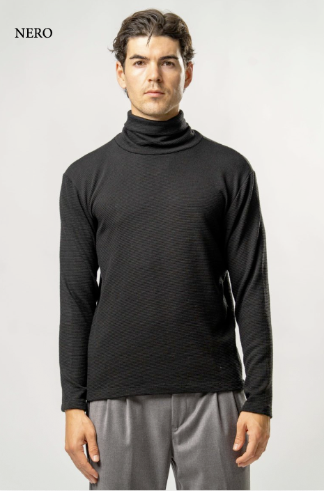 Maglia Dolcevita Uomo – NERO