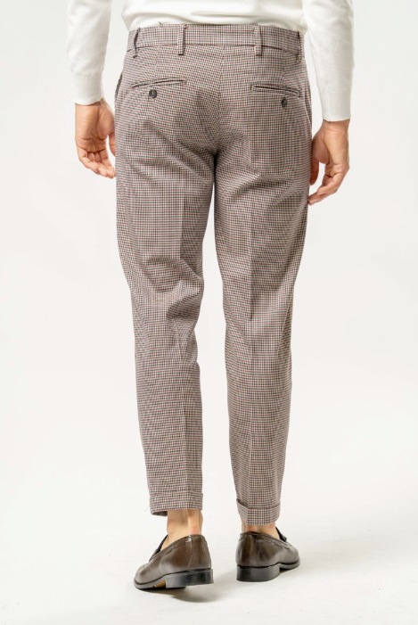 Pantalone Classico Uomo a Quadri – Marrone