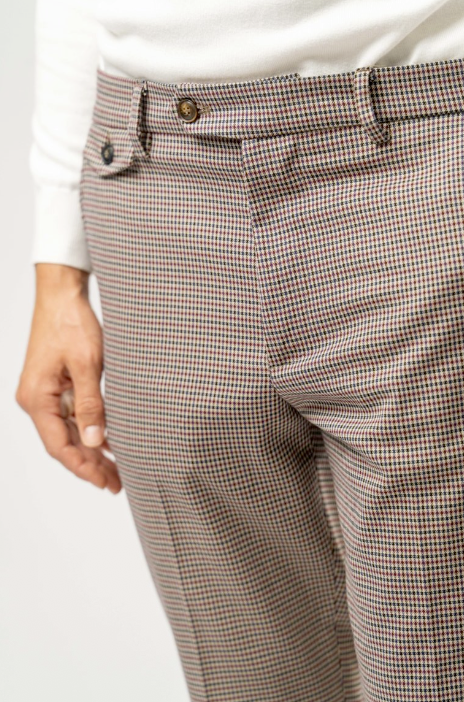 Pantalone Classico Uomo a Quadri – Marrone