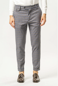 Pantalone Classico Uomo a Quadri – Blu