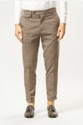 Pantalone Classico Uomo a Quadri – beige