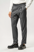 Pantalone Uomo con Pinces e Stringenti – grigio antracite