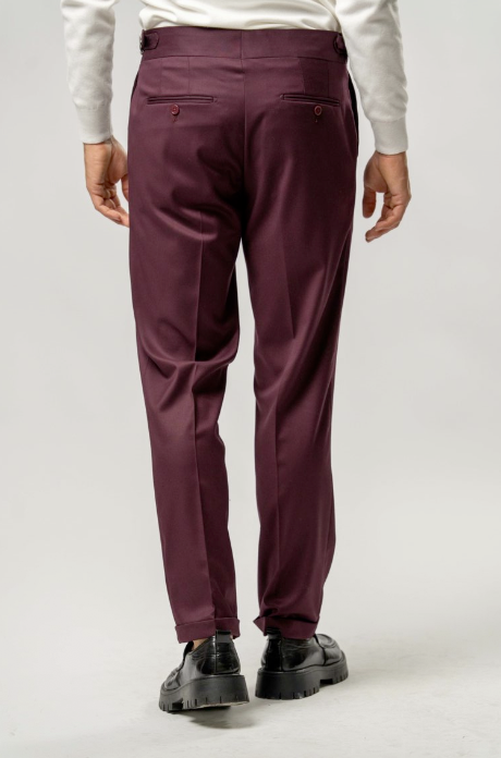 Pantalone Uomo con Pinces e Stringenti –BORDEAUX