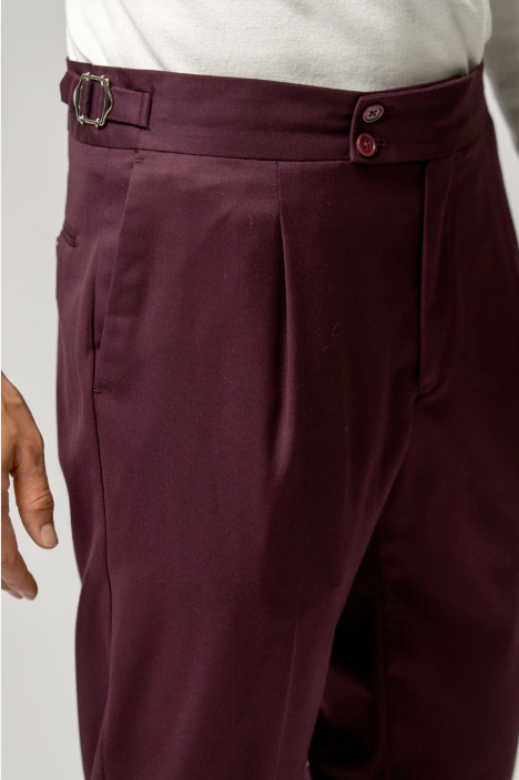 Pantalone Uomo con Pinces e Stringenti –BORDEAUX