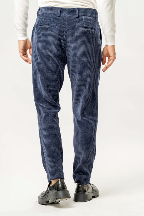 Pantalone Uomo in Velluto a Coste Larghe – BLU