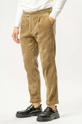 Pantalone Uomo in Velluto a Coste Larghe – SENAPE