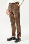 Pantalone Uomo in Velluto a Coste Larghe – Marrone